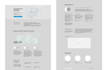 prototipe with a sketch for website, app, flat game