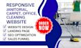 build janitorial cleaning website carpet office home cleaning service website