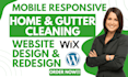 home cleaning website gutter cleaning leads pressure washing wordpress website