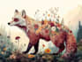illustrate botanical and animal vector  illustration