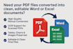 convert PDF to editable word or excel manually with accuracy