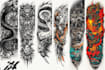 create custom realistic tattoo design, tattoo sleeve