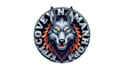 do wolf mascot logo design with company name