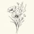 do hand drawn feminine line art botanical boho logo creation