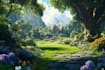 draw environment concept art, fantasy worlds