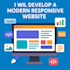 develop modern websites using HTML, CSS, and javascript