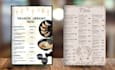 design a restaurant menu, food menu and custom menu