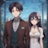 make a anime couple character art anime style