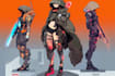 design anime character , cyberpunk character