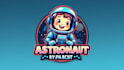 do astronaut space mascot logo design with free source file
