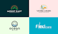 create custom unique minimalist modern brand logo design