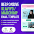 design responsive klaviyo or mailchimp email marketing newsletter template