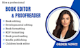 edit children book, developmental edit and format novel, memoir for amazon KDP