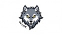 do wolf head mascot logo design with business