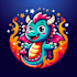 do esport mascot logo dragon icon sticker