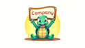 do turtle cartoon mascot logo design