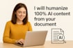 remove ai content and humanize professionally