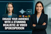create  realistic ai avatar video spokesperson with lip sync