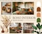 create boho moodboards for interior or brand identity