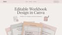 editable canva planner template, ebook design, digital planner, canva workbook