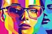 do vibrant and stylish wpap portraits
