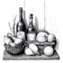 create pen and ink still life drawings and object illustrations