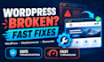 fix wordpress issues, bugs, errors, elementor and woocommerce