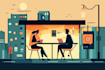 create stylish flat vector illustrations
