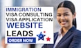 design visa consultancy visa application immigration website immigration leads
