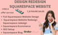 design or redesign squarespace website or squarespace store design and redesign