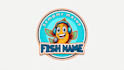 do fish gaming mascot logo design with business