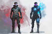 design cyberpunk and fantasy character splash art