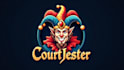 do medieval court jester head front view mascot logo