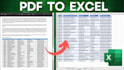 convert pdf and scanned pages to excel and data cleaning