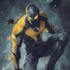 drawing custom superhero character in action