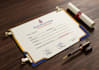 design a professional certificate for achievement, award or course completion