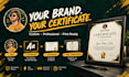 design professional certificates, awards, diplomas and certificates