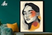 make scribble art, abstract line art portrait