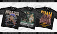 create bootleg style streetwear tshirt design