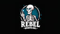 do skeleton middle finger mascot logo design