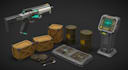 create 3d game assets, weapon, props 3d gun model for game engine and game unity