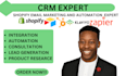 integrate zapier and airtable, shopify hubspot zoho klaviyo and automation setup