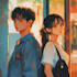 draw anime couple portrait