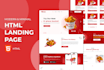 create a responsive landing page with HTML, CSS, and javascript