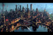 do futuristic cyberpunk city and sci fi concept art