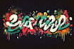 do amazing graffiti typography logo