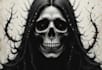create dark art, horror or skull artworks illustration