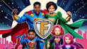 draw a family superhero portraits
