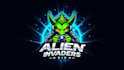 do modern alien invaders gaming logo with free source file