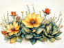 draw botanical illustrations of flowers